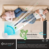 KESSER® Torenventilator - Fluisterstil - Oscillatie - Zwart •